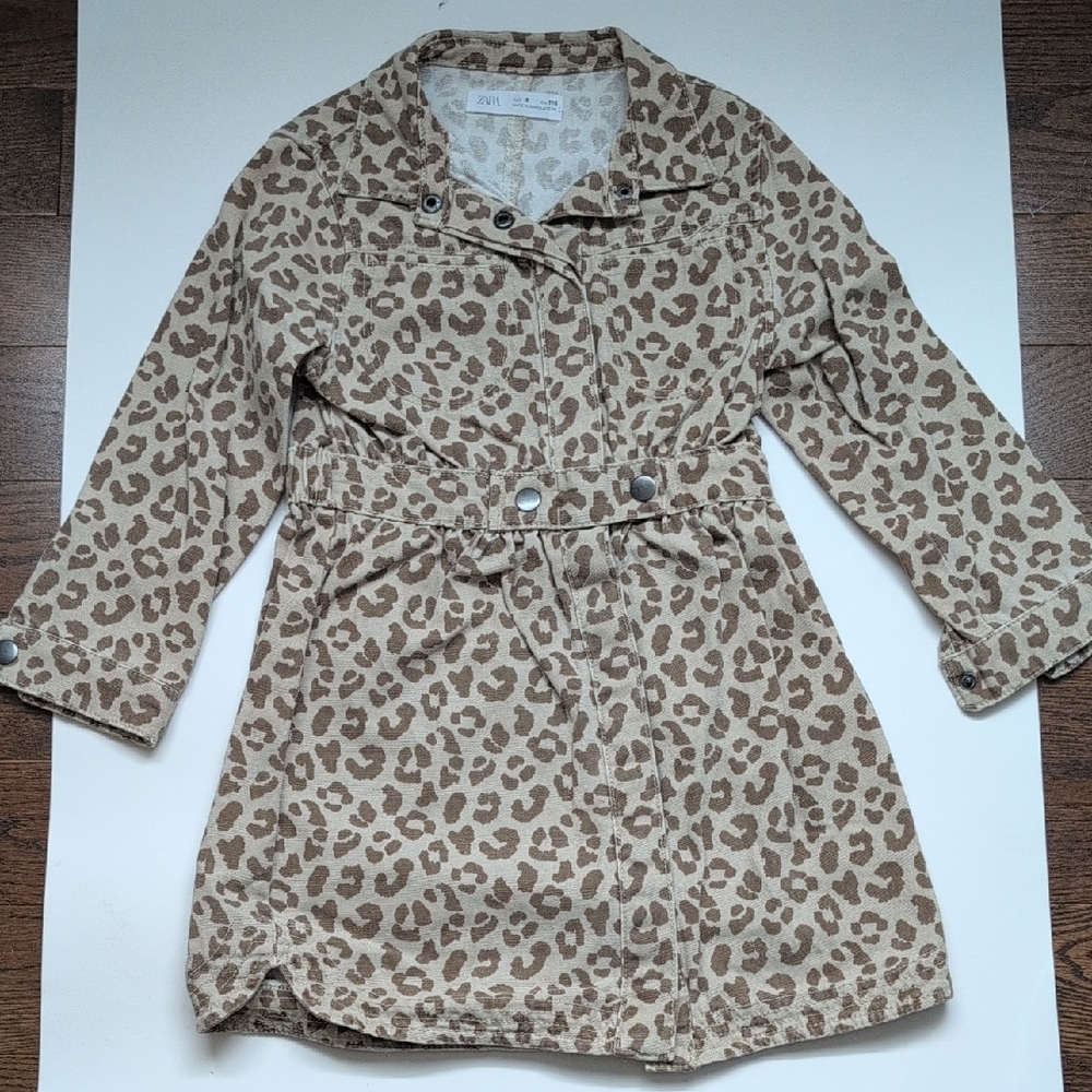 Zara Beige and Brown Leopard Print Top